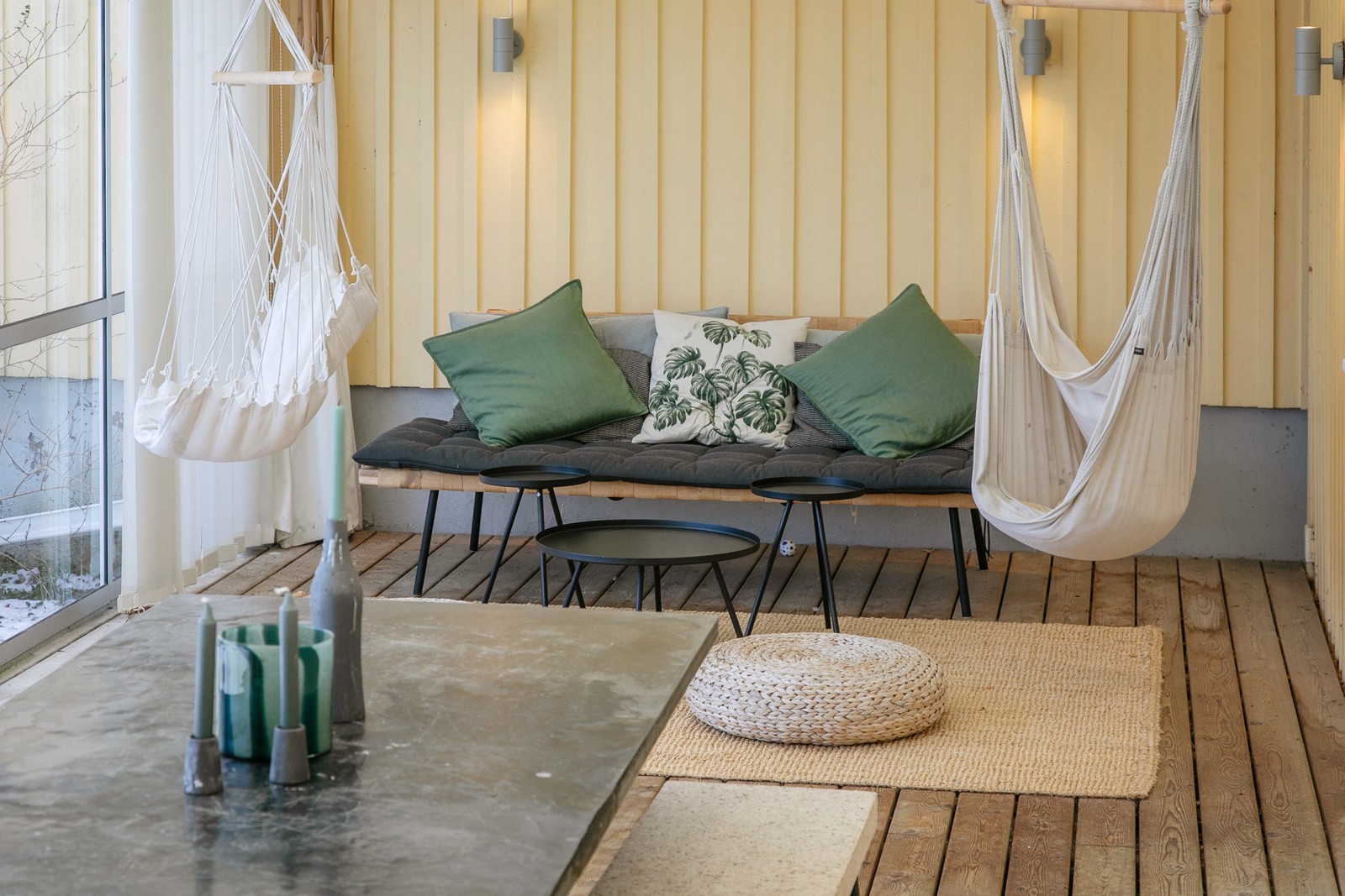 Mysigt utehäng både inne och ute! Här förlängs den varmare säsongen!