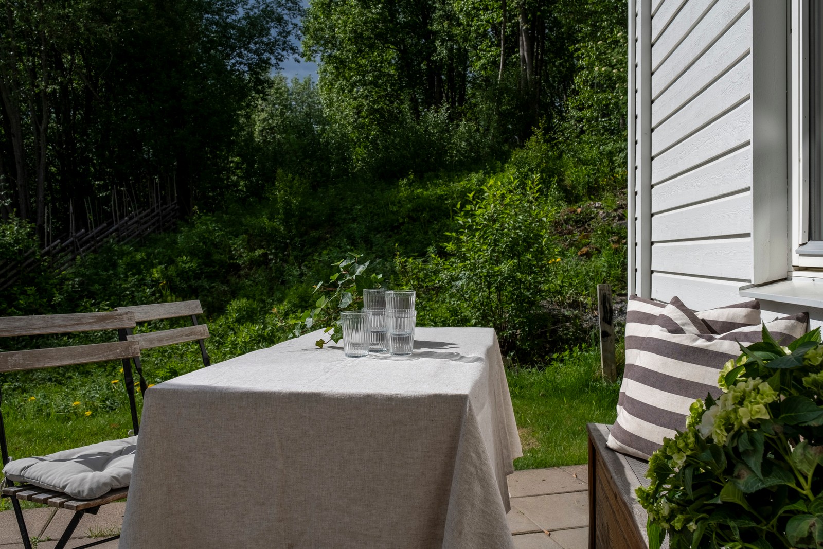 Egen uteplats med privat och lugnt hörnläge