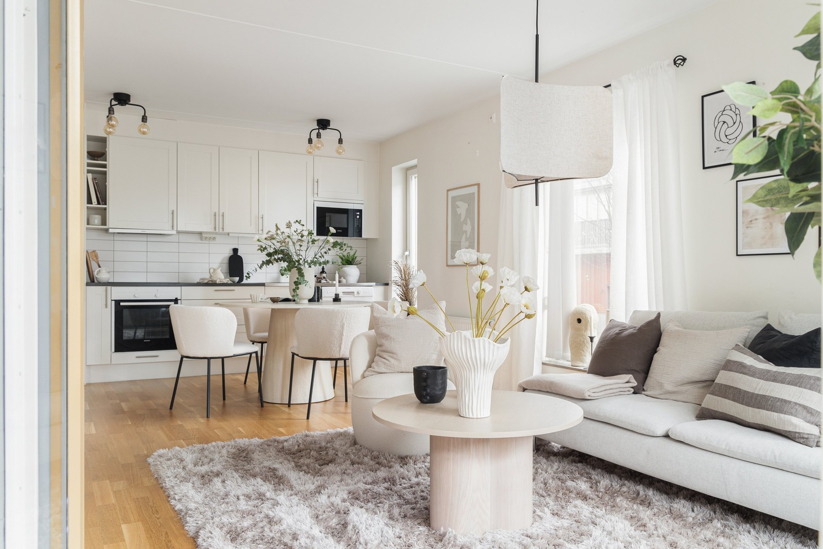 Lägenheten är fint planerad