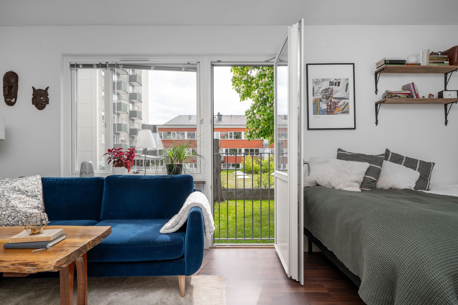 Fransk balkong i ostört läge