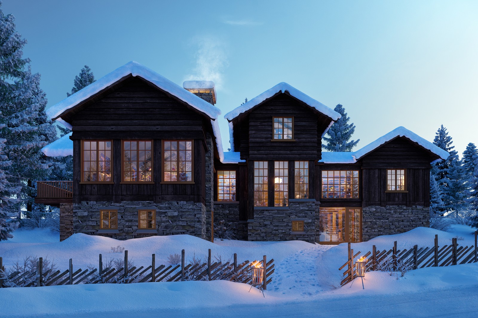 Villa Bergsslöja - en vision av ett storslaget och majestätiskt fjällhus