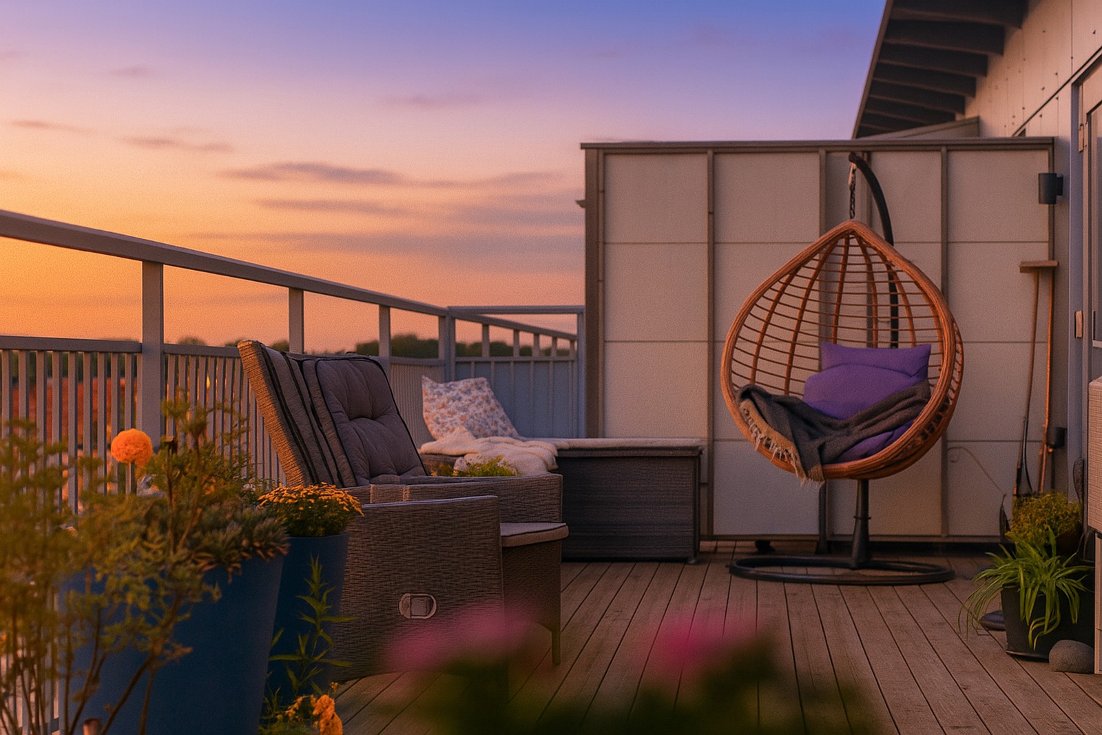 Kvällsbild terassen