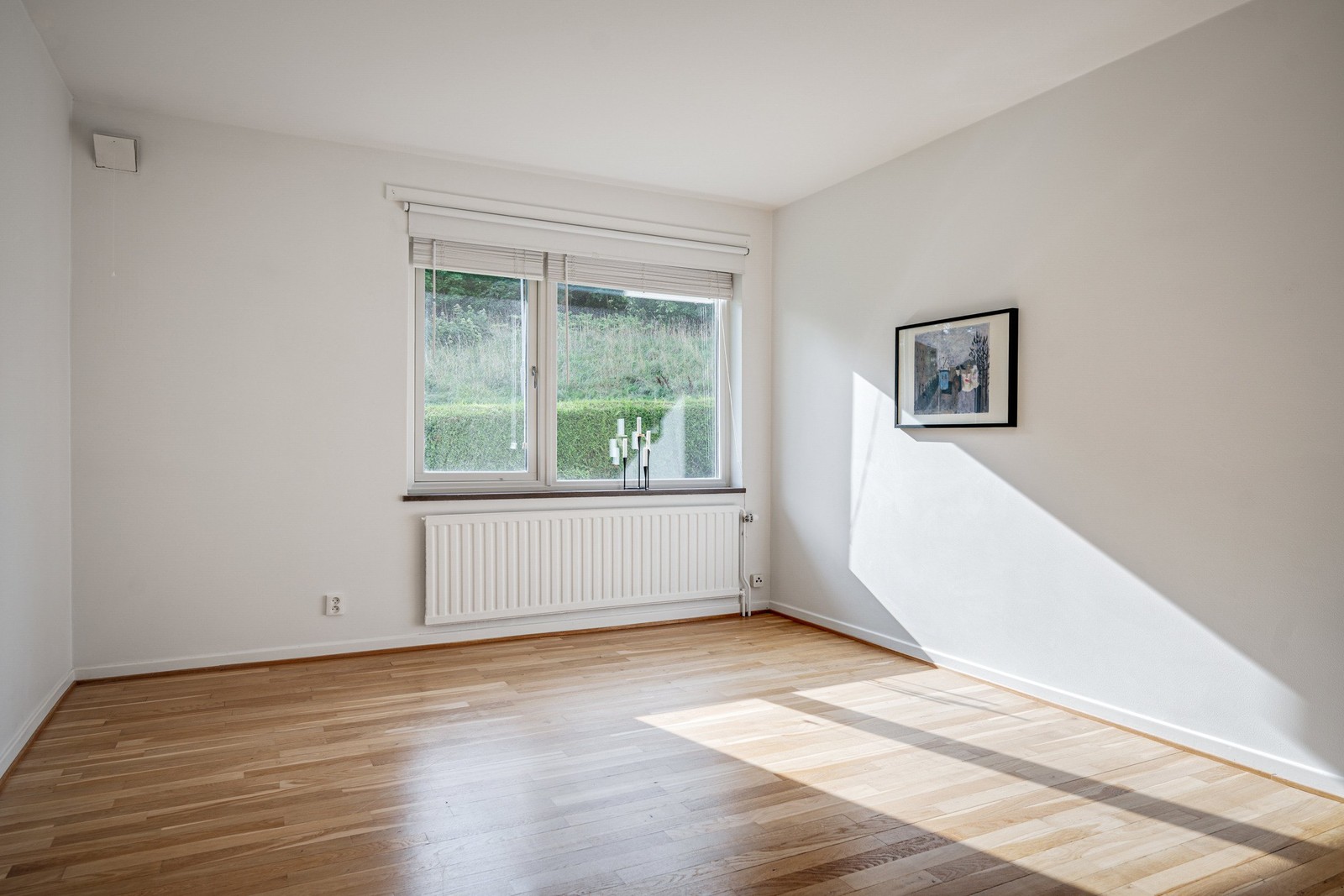 Stort och ljust rum med plats för både soffdel och säng