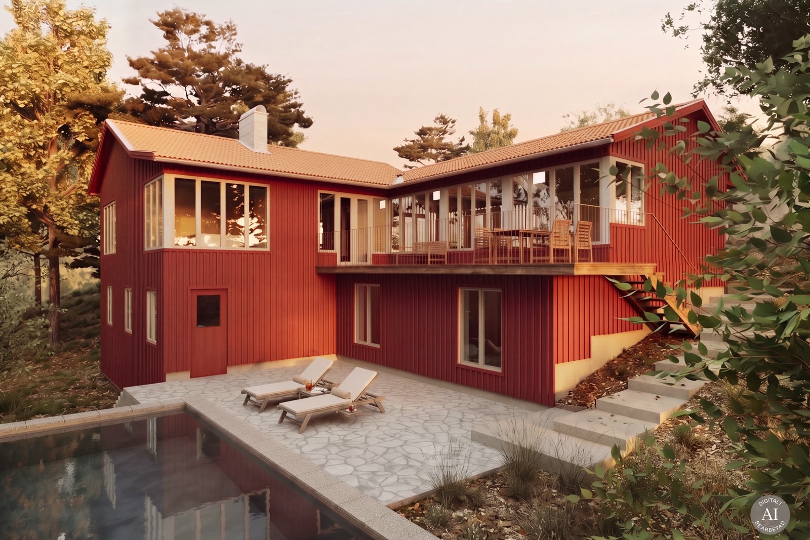Bygglov och kompletta arkitekthandlingar för ca 250 kvm boyta finns framtagna.