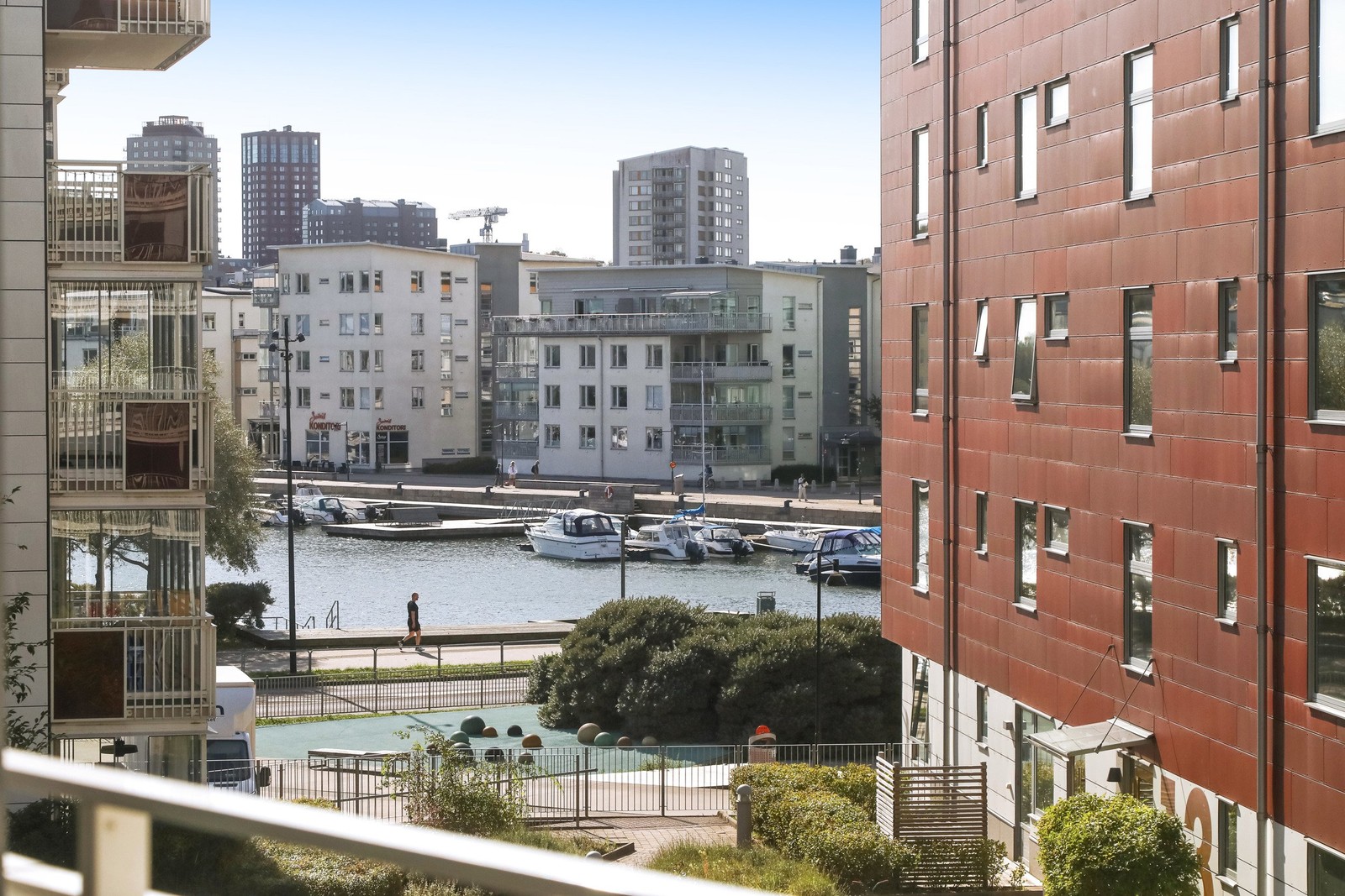 Härlig utsikt från balkongen