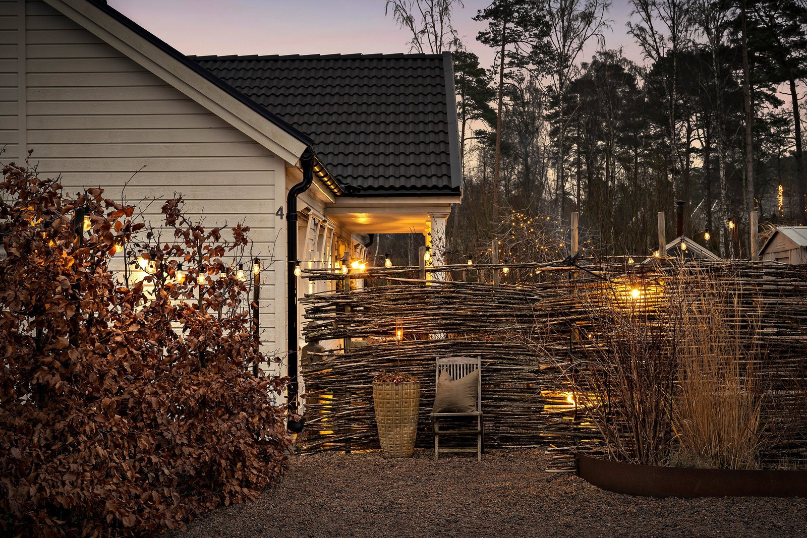 Huset ligger skyddat och privat