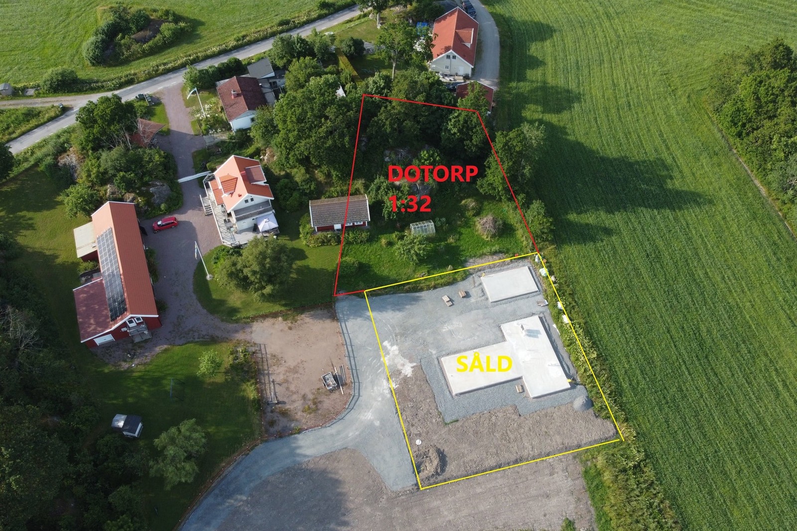 Översikt av tomt