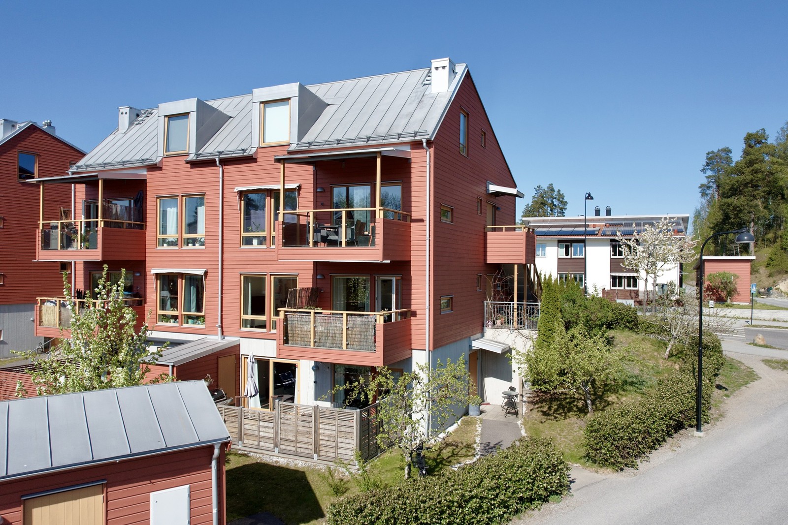 Lägenheten ligger på gaveln