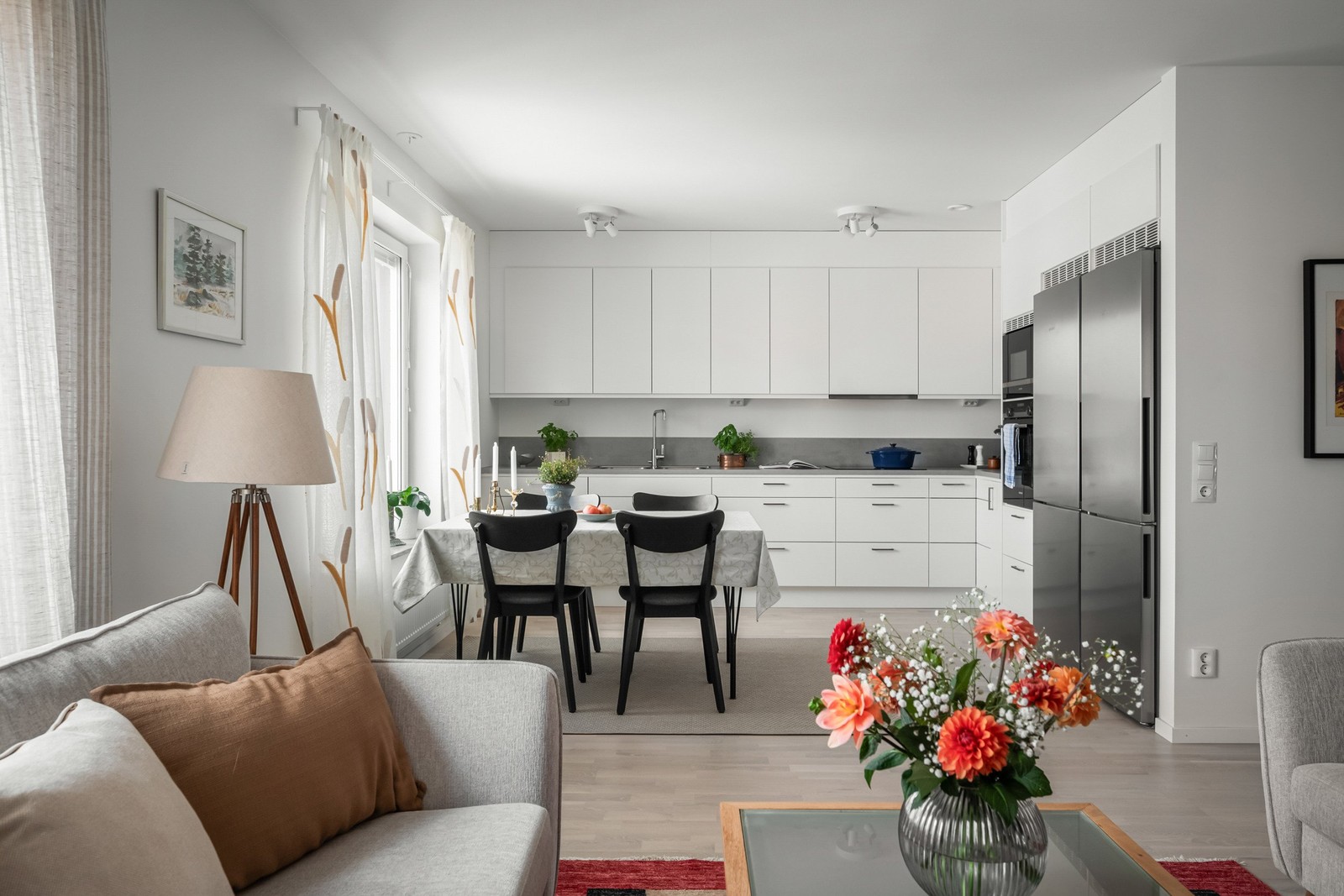 En öppen planlösning för det sociala livet