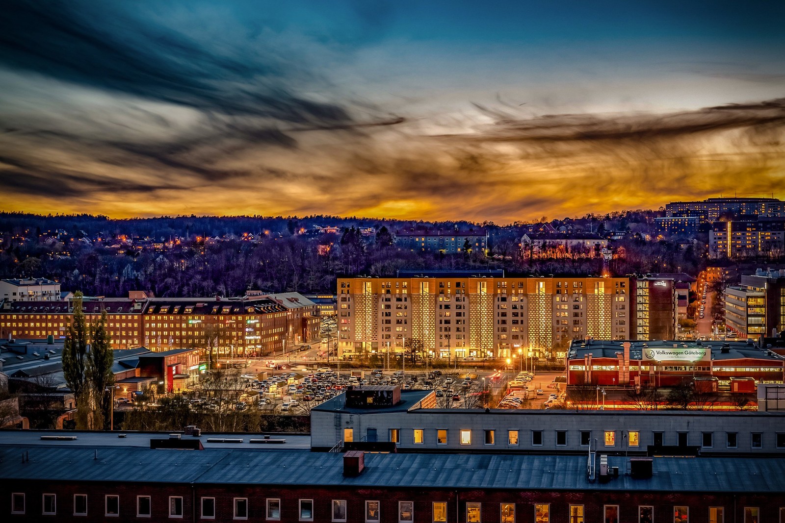 Ni bjuds en slående utsikt över staden