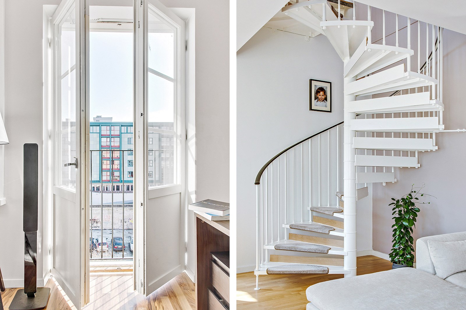 Fransk balkong från allrummet