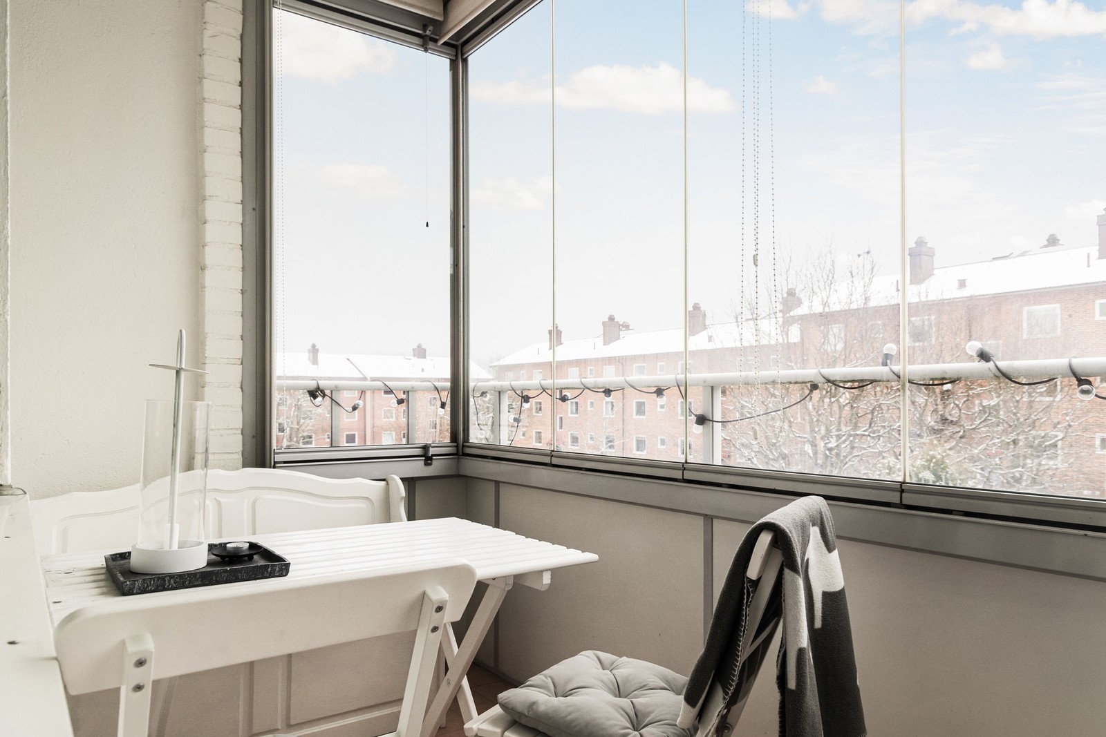 Inglasad balkong i västerläge