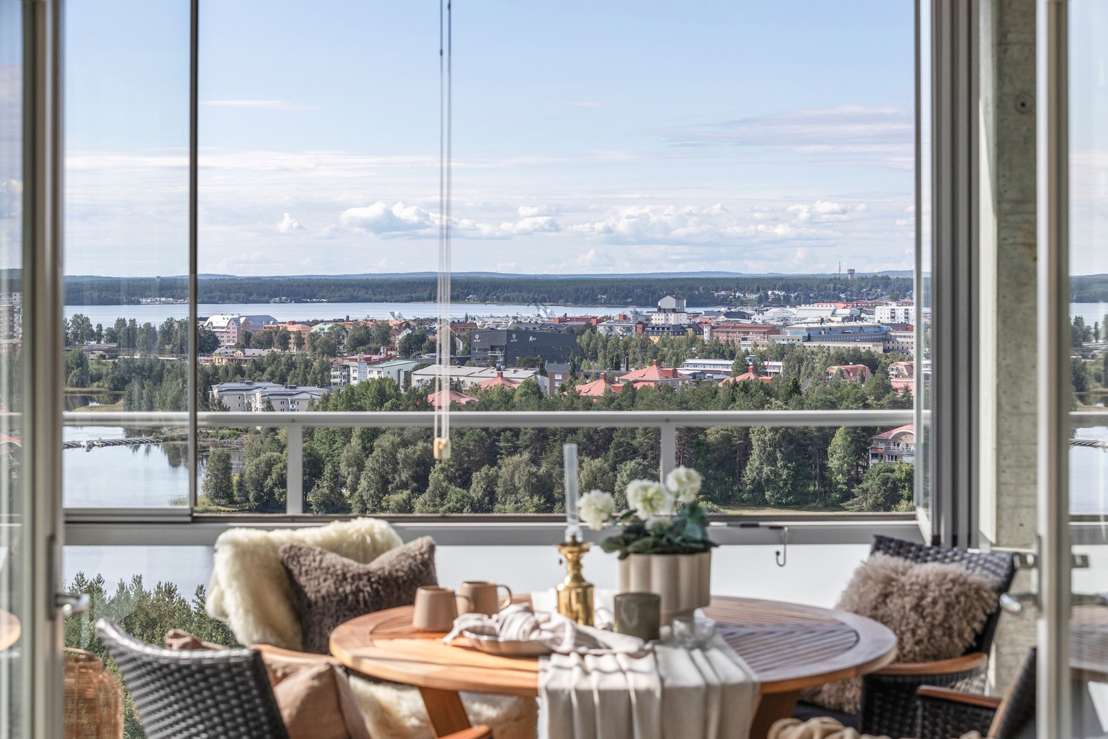 Mäktig utsikt från våning 9