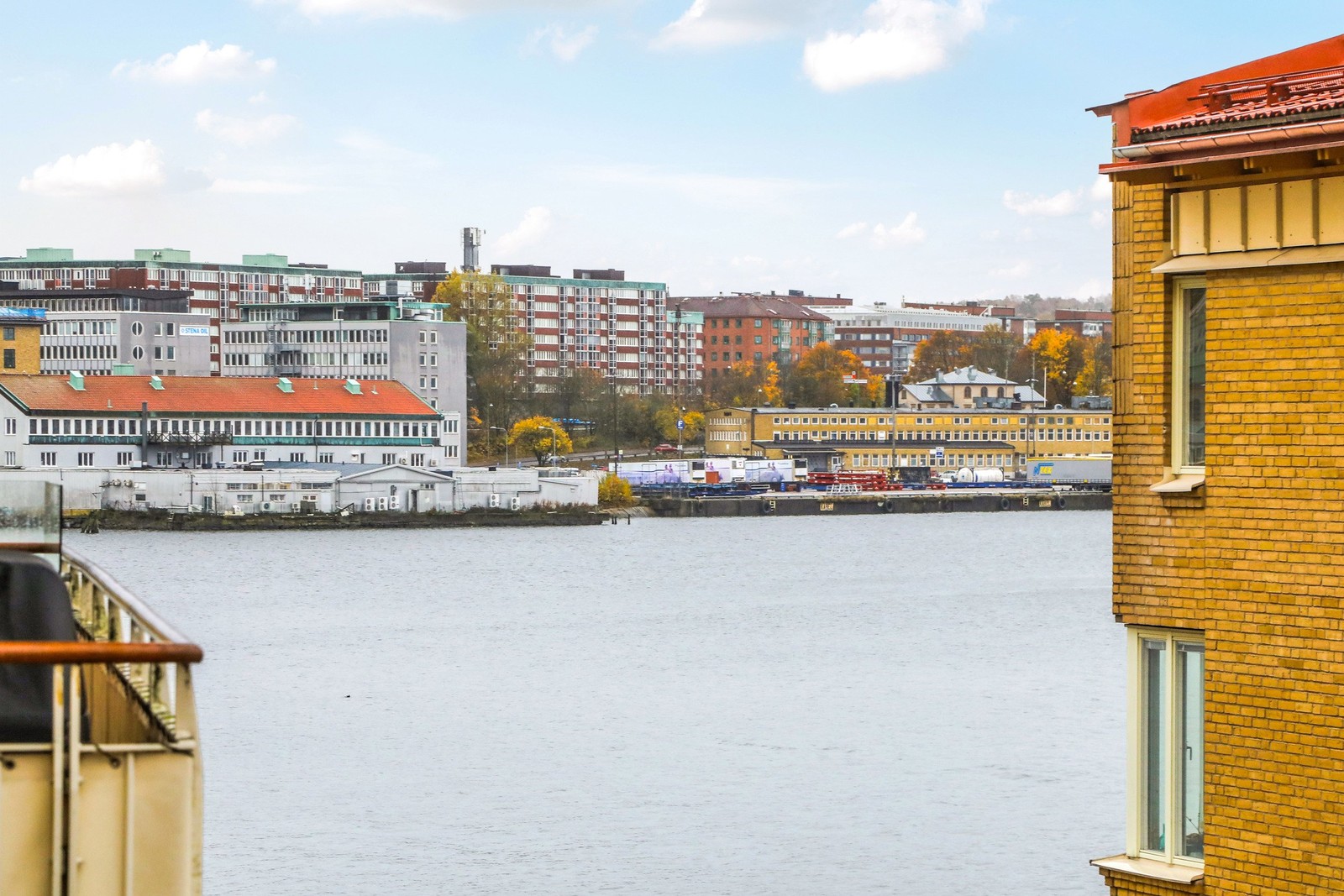 Stor balkong med härlig älvutsikt