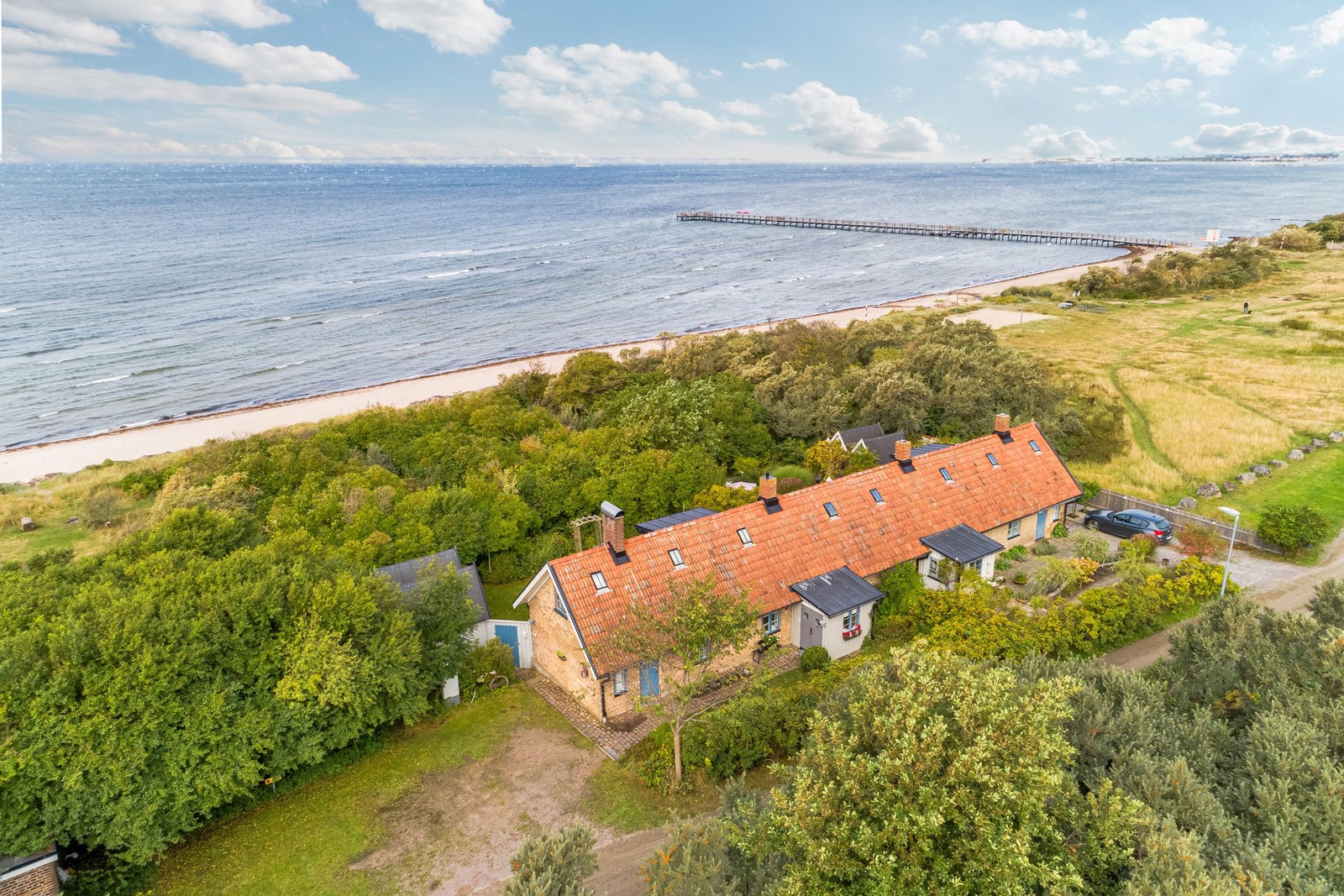 Ett fåtal meter till stranden