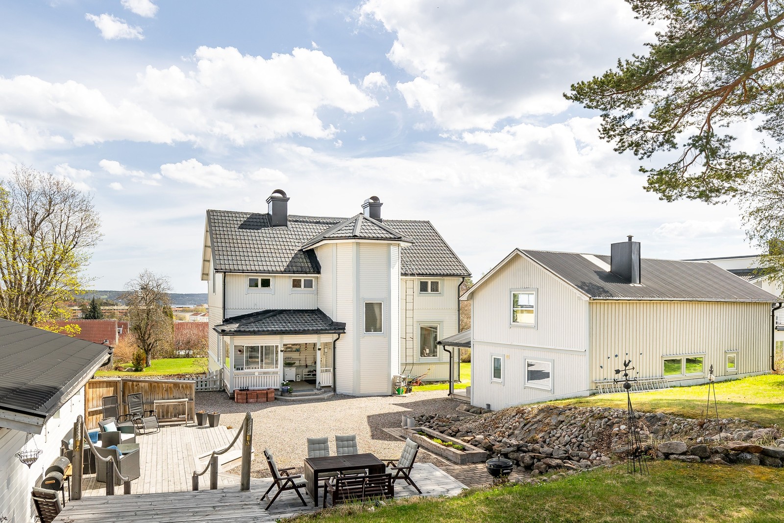 Innergård med skyddatläge.