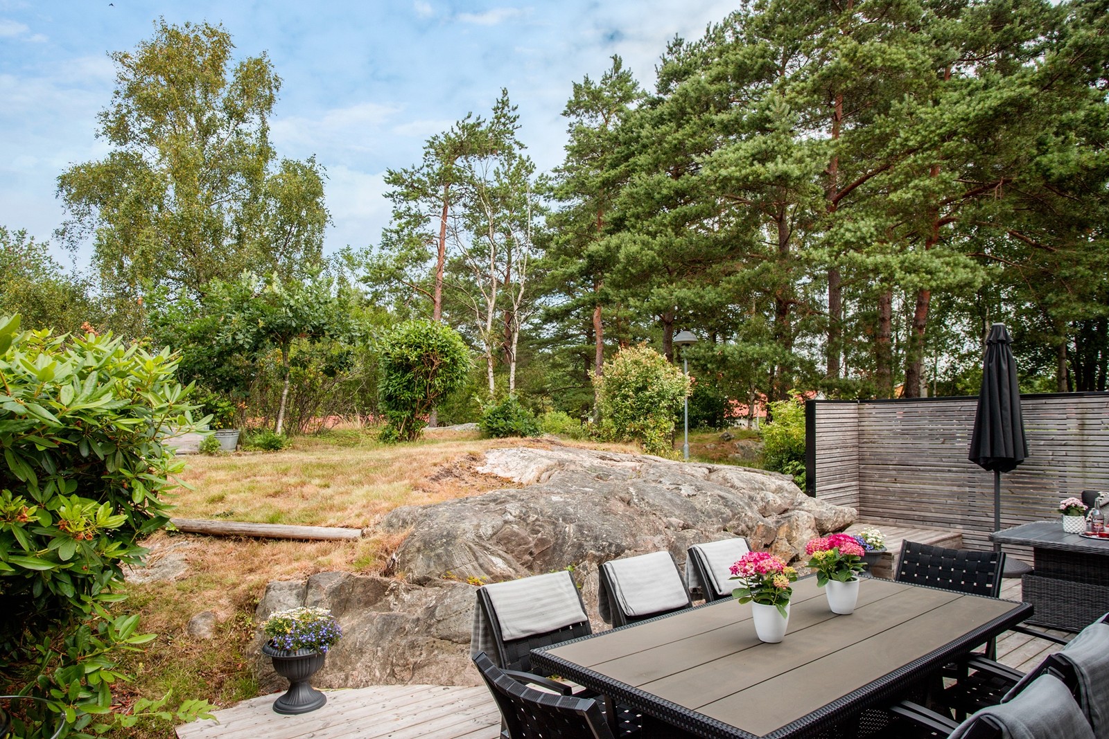 Härlig insynsskyddad baksida