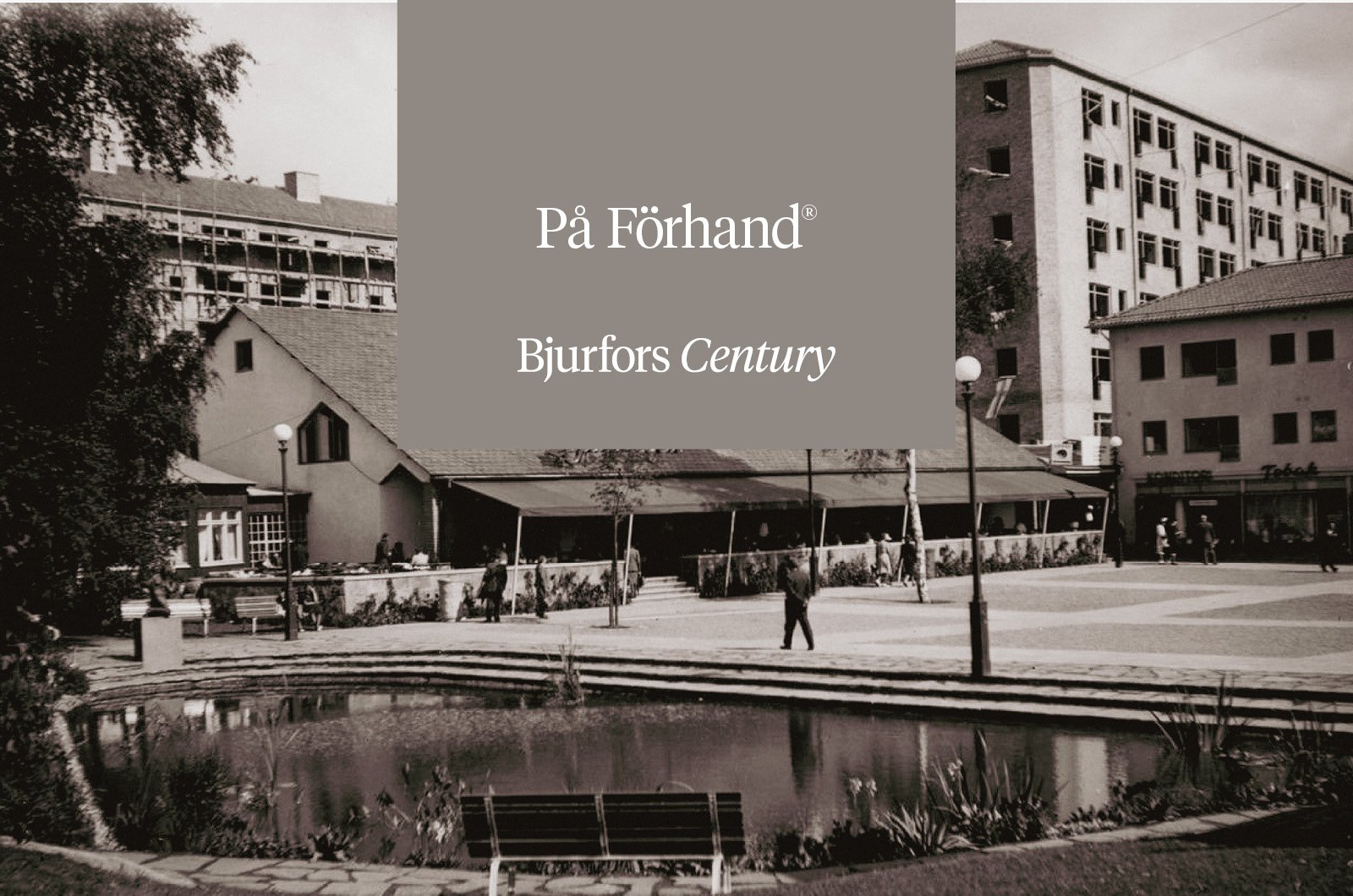 Guldhedstorget och Olssons trädgård 1945