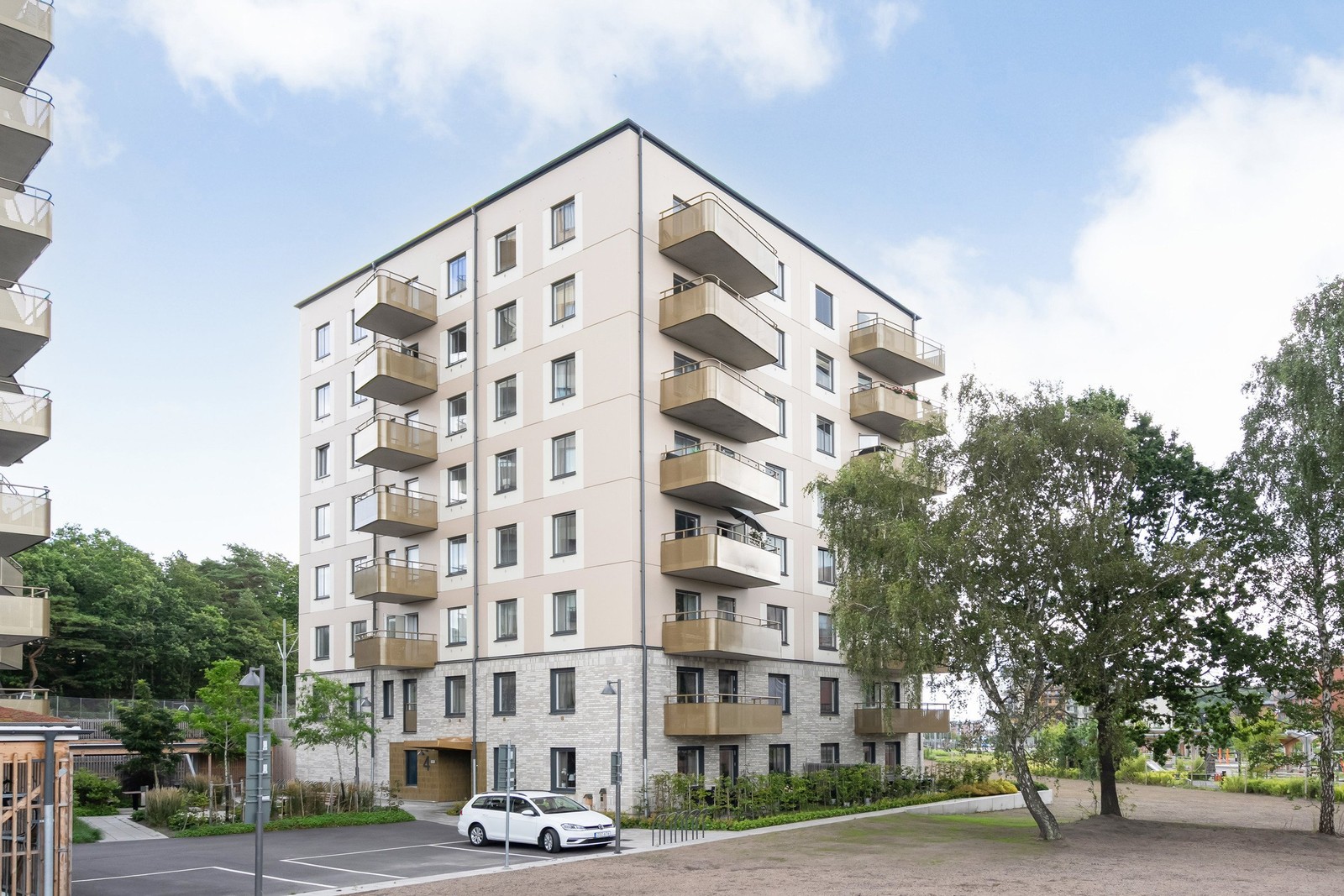 Modern byggnad uppförd 2023/24
