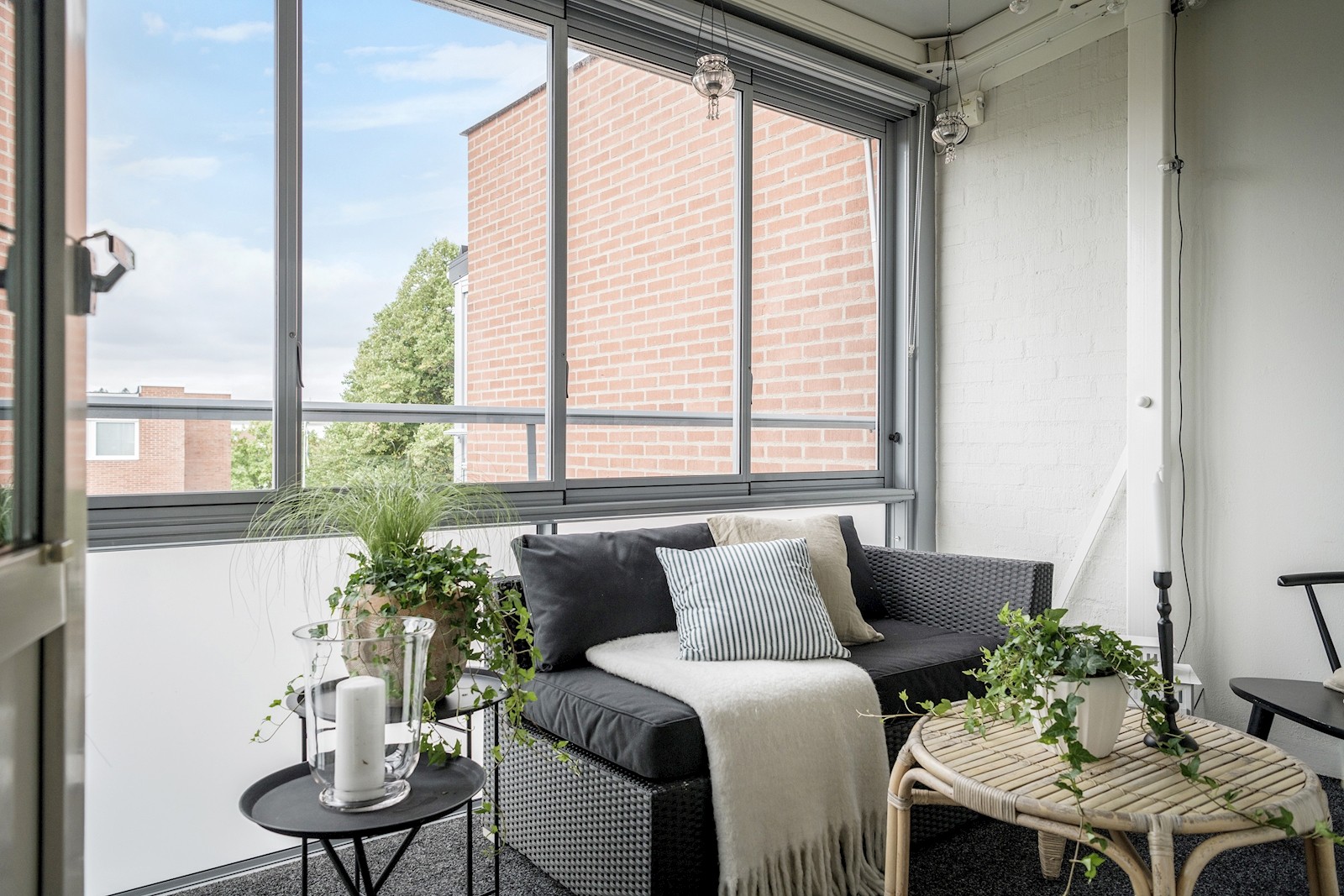 Inglasningen gör att man kan använda det som ett extra rum året om