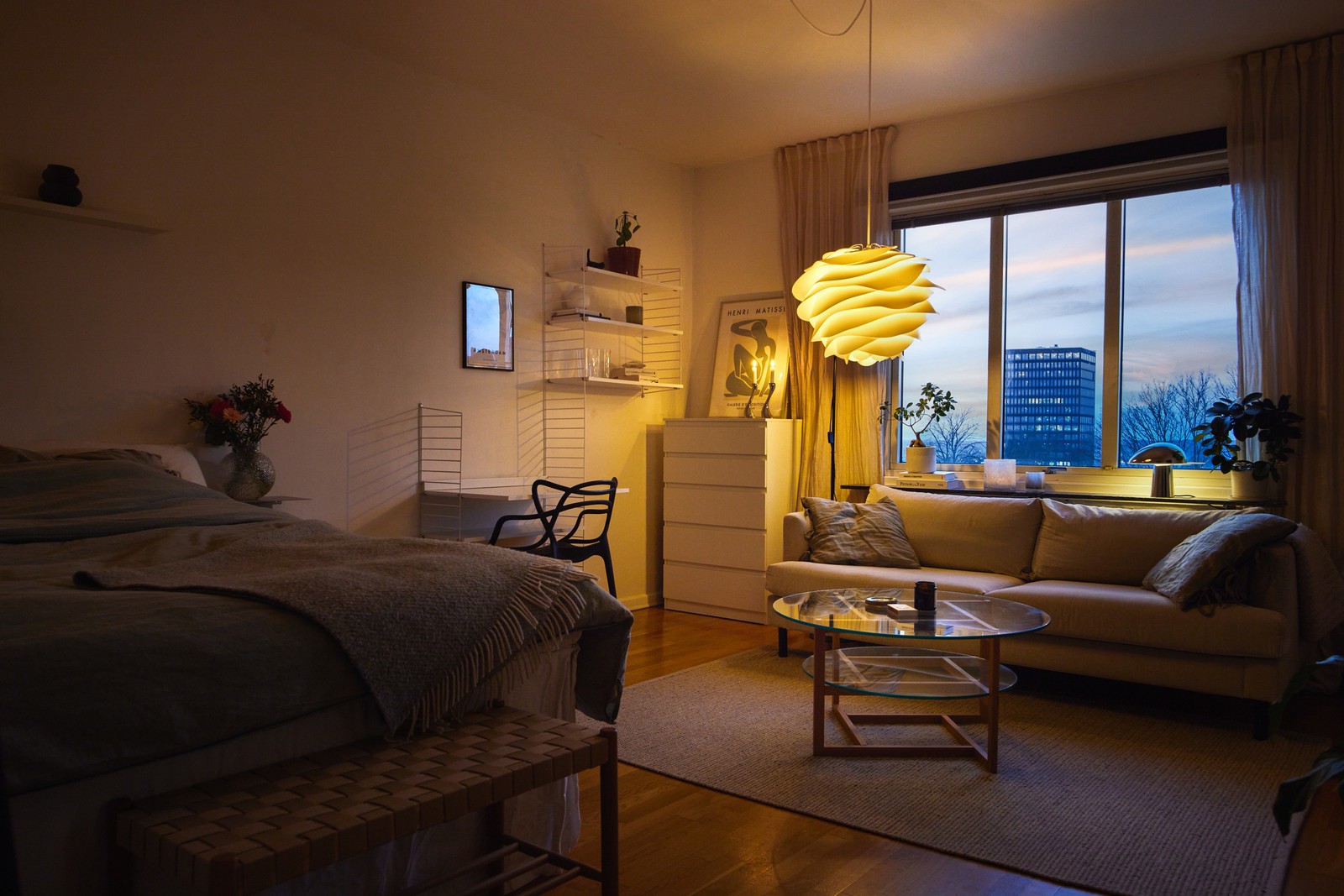 Bostaden gör sig fantastisk mot kvällskvisten