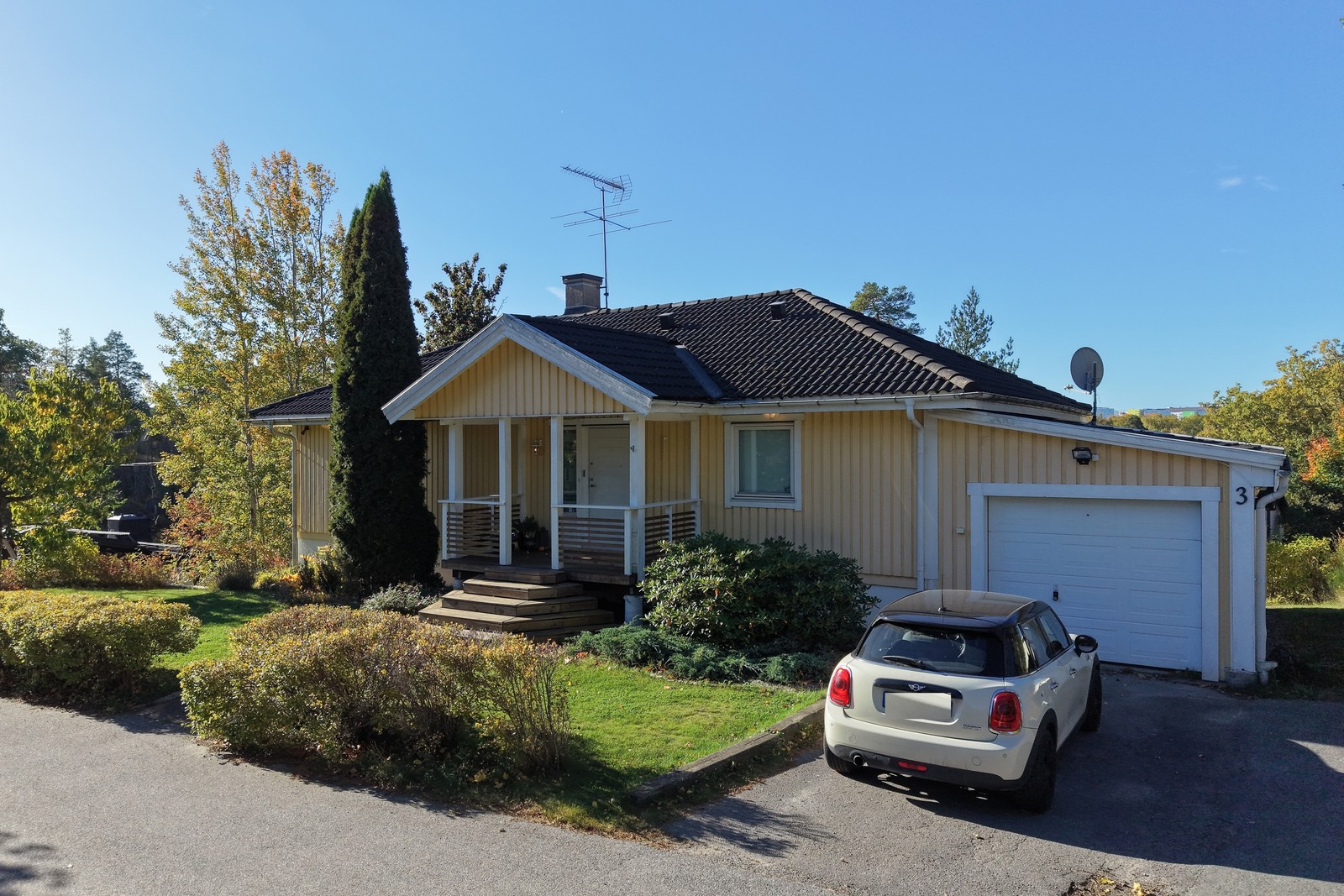 Fasad framsida samt garage