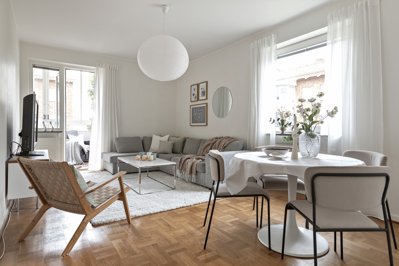 Hörnlägenhet med bra ljusinsläpp