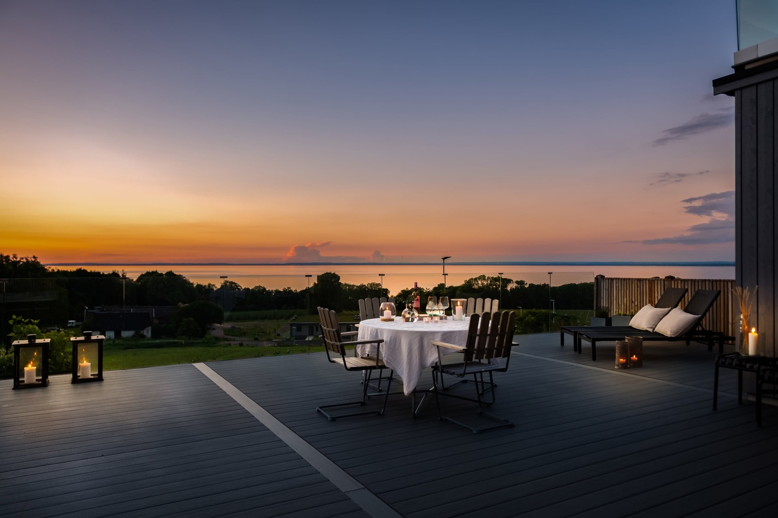 Fantastiska färger över havet