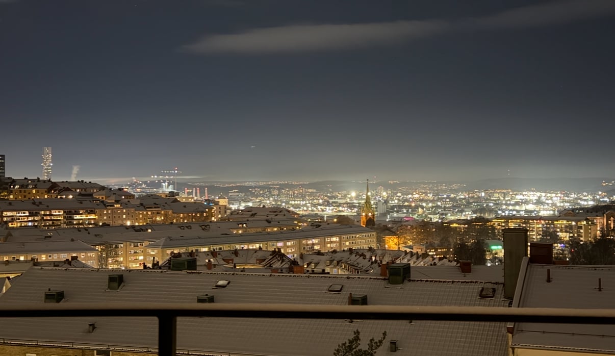 Fantastisk utsikt över stan