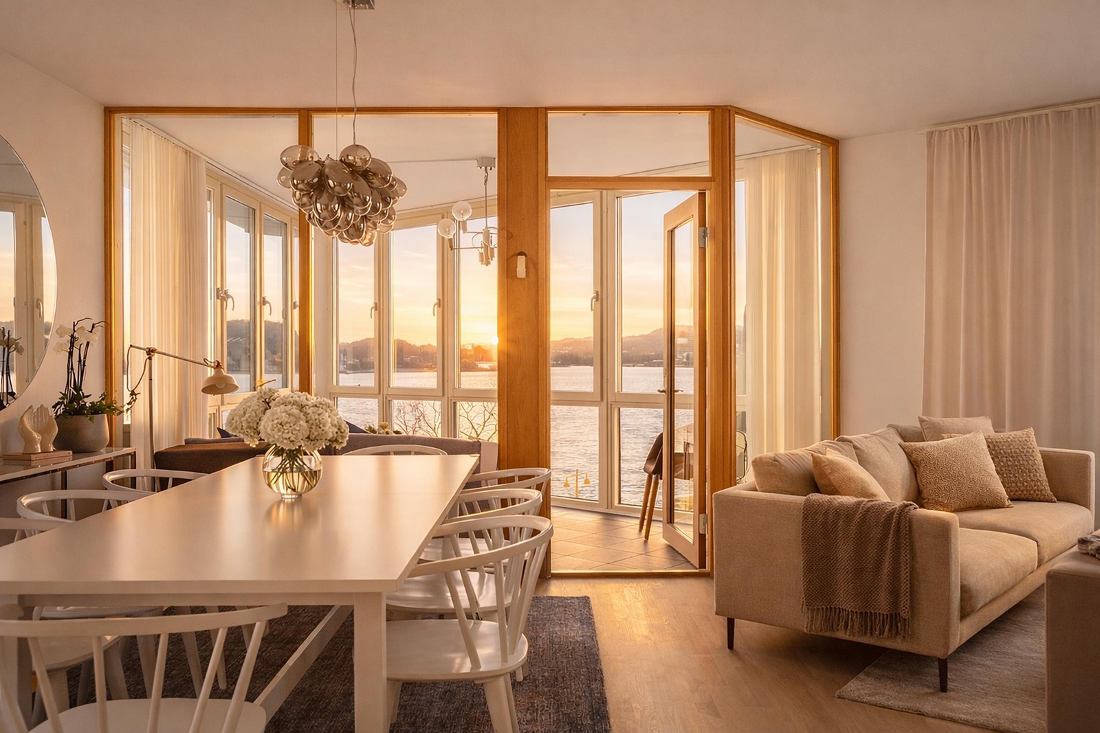 Virtuell styling: Vardagsrum och Matsal