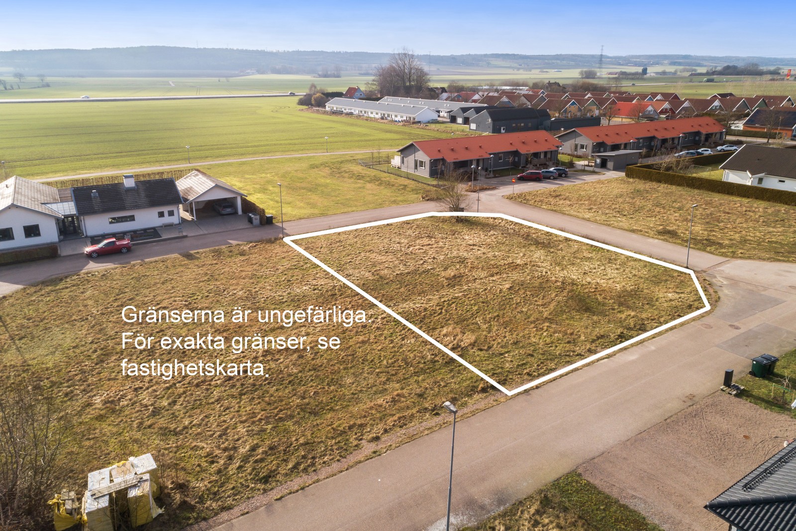 Gränserna är ungefärliga. För exakta gränser, se fastighetskarta.