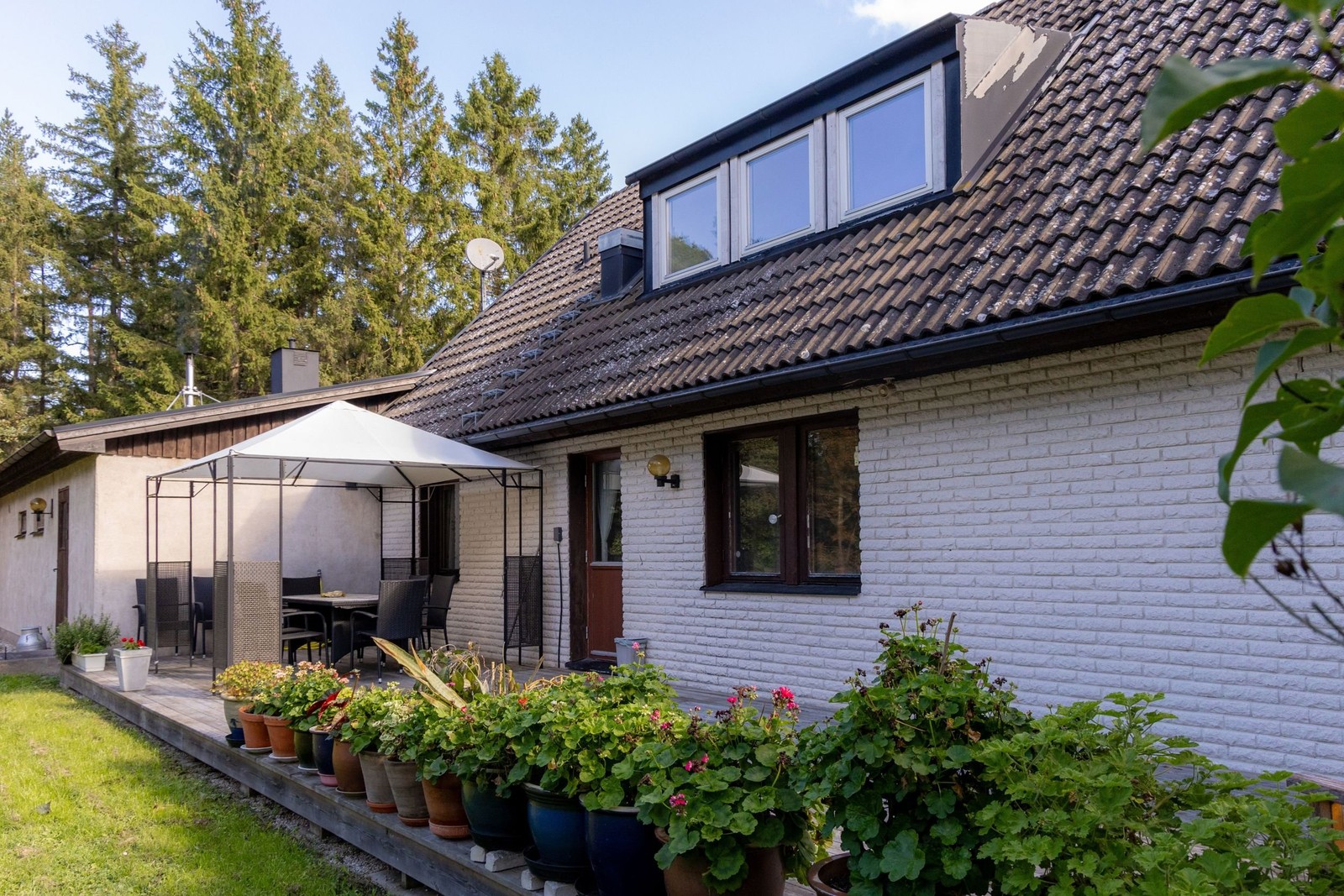 Den mysiga uteplatsen på baksidan