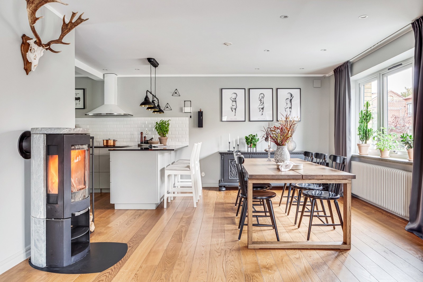 Fantastiska sällskapsytor och välplanerad planlösning