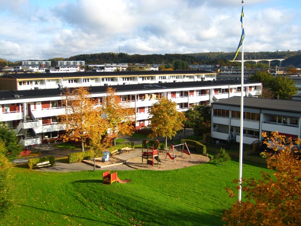 Avkopplande grönskande gårdar