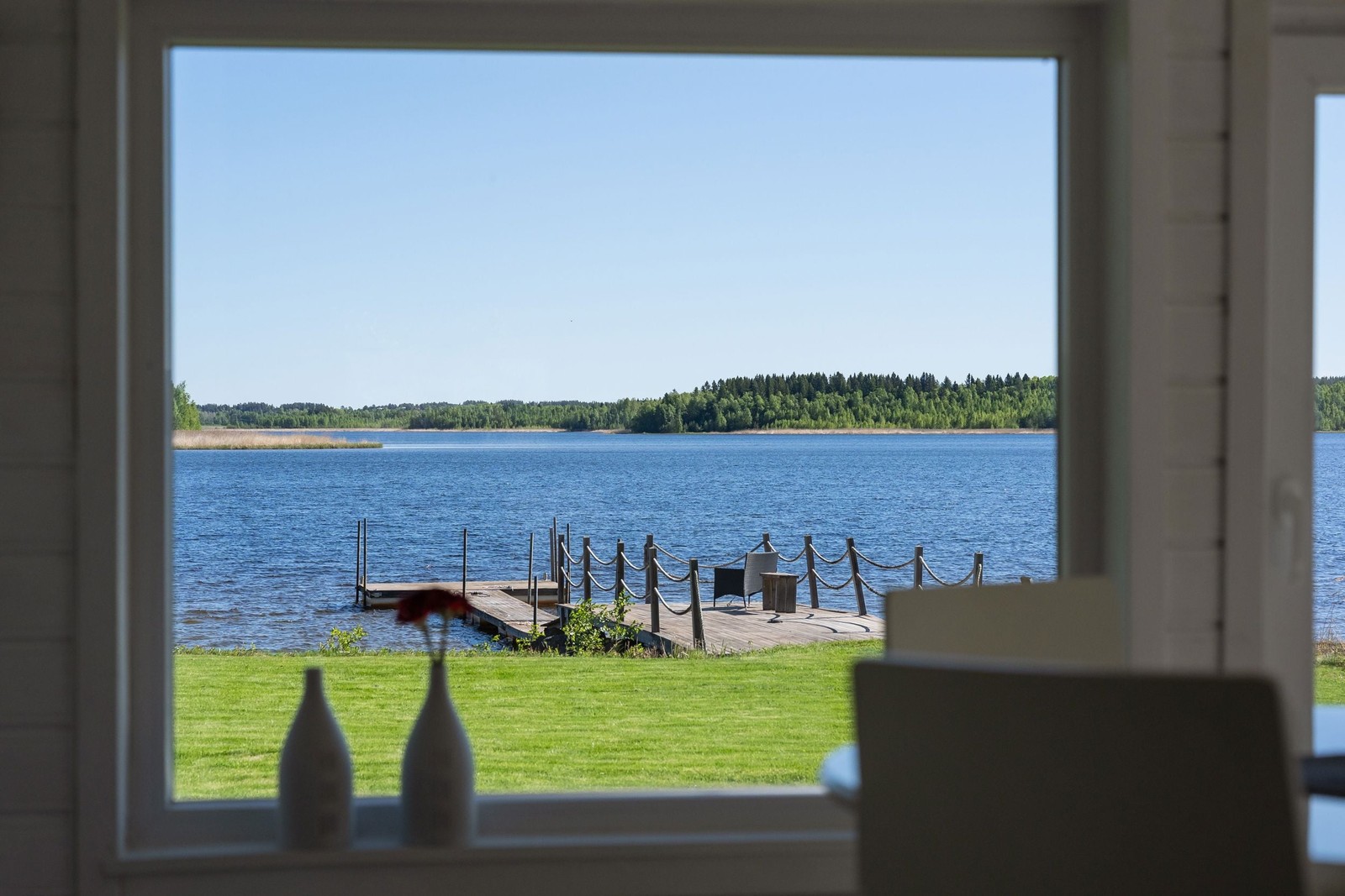 Fantastisk utsikt från stugan