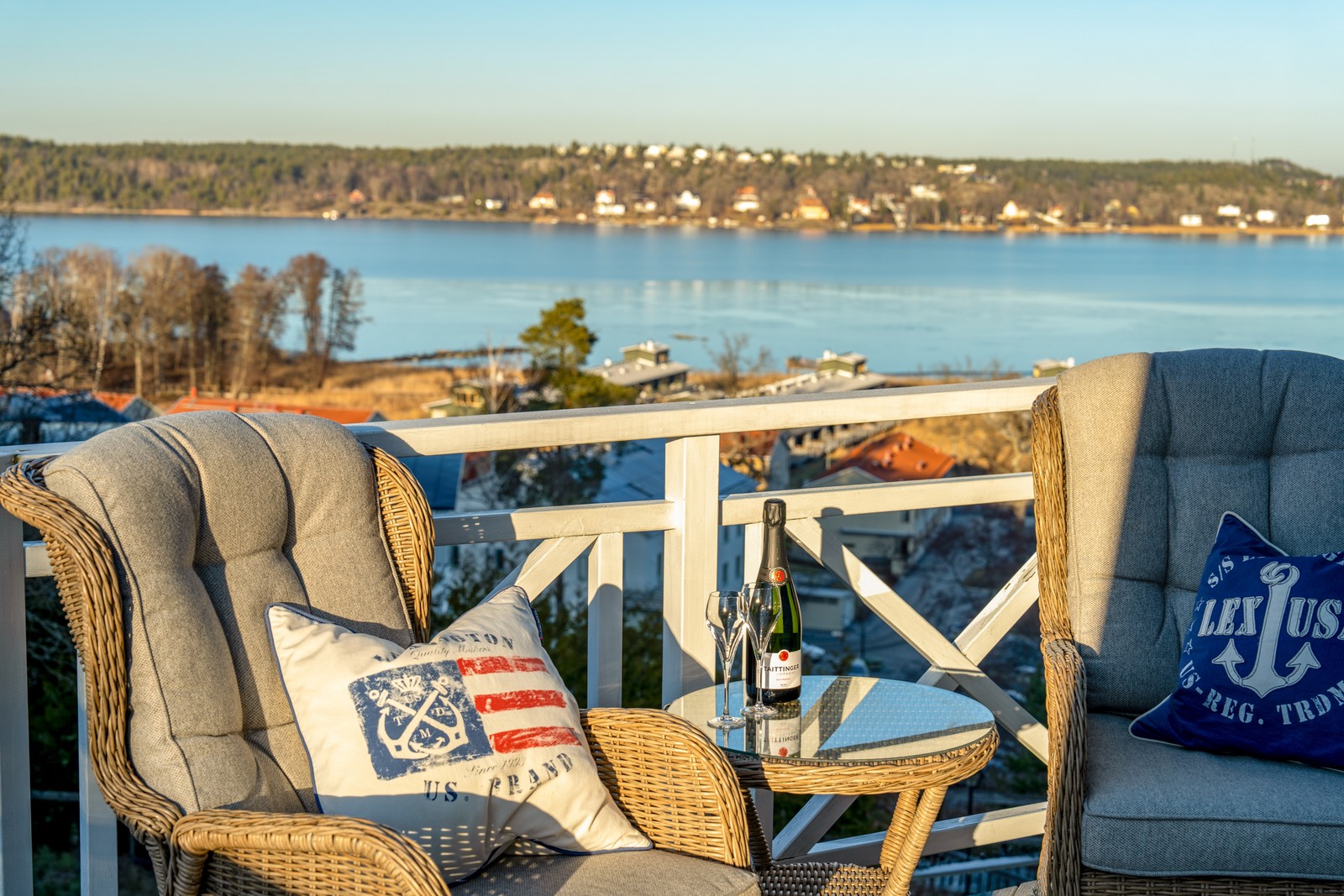 Härlig vy från balkongen