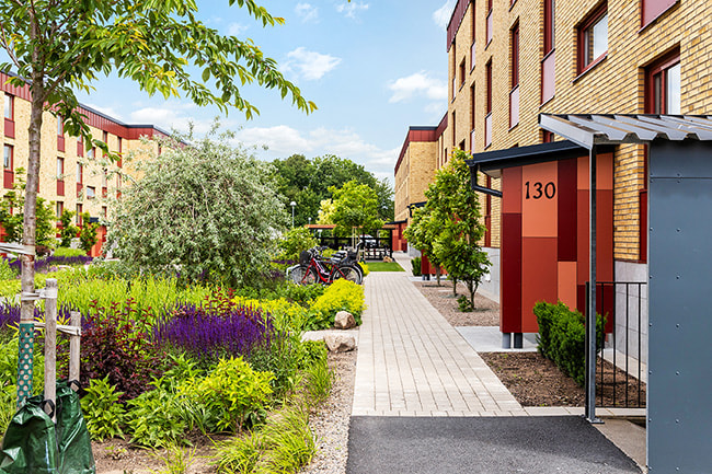 Gata med hus i Trädlyckan, Varberg