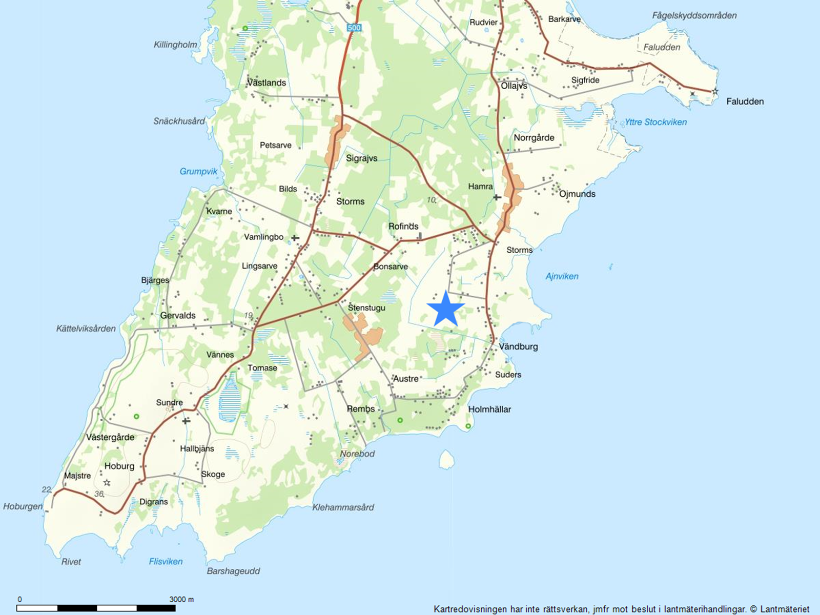 Karta. Hamra Skogs/Hamra Sallmunds - Bjurfors
