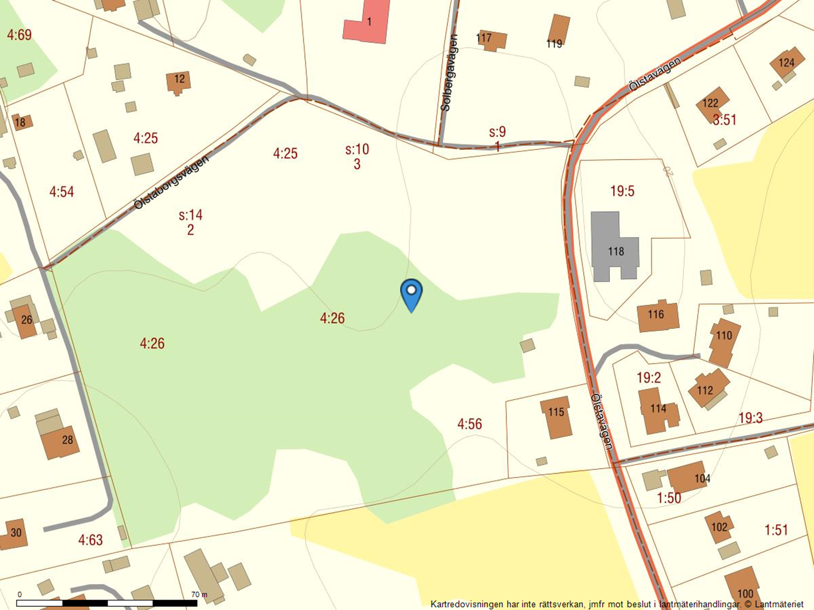 Fastighetskarta. Ölstavägen - Bjurfors