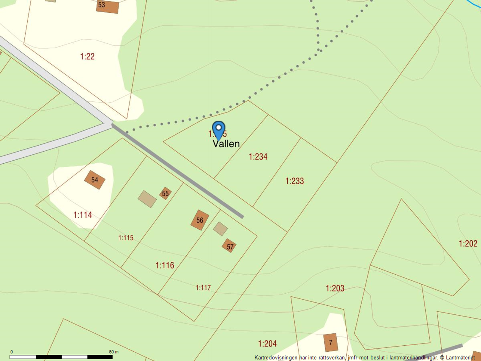 Fastighetskarta. Marsliden 1:235 - Bjurfors