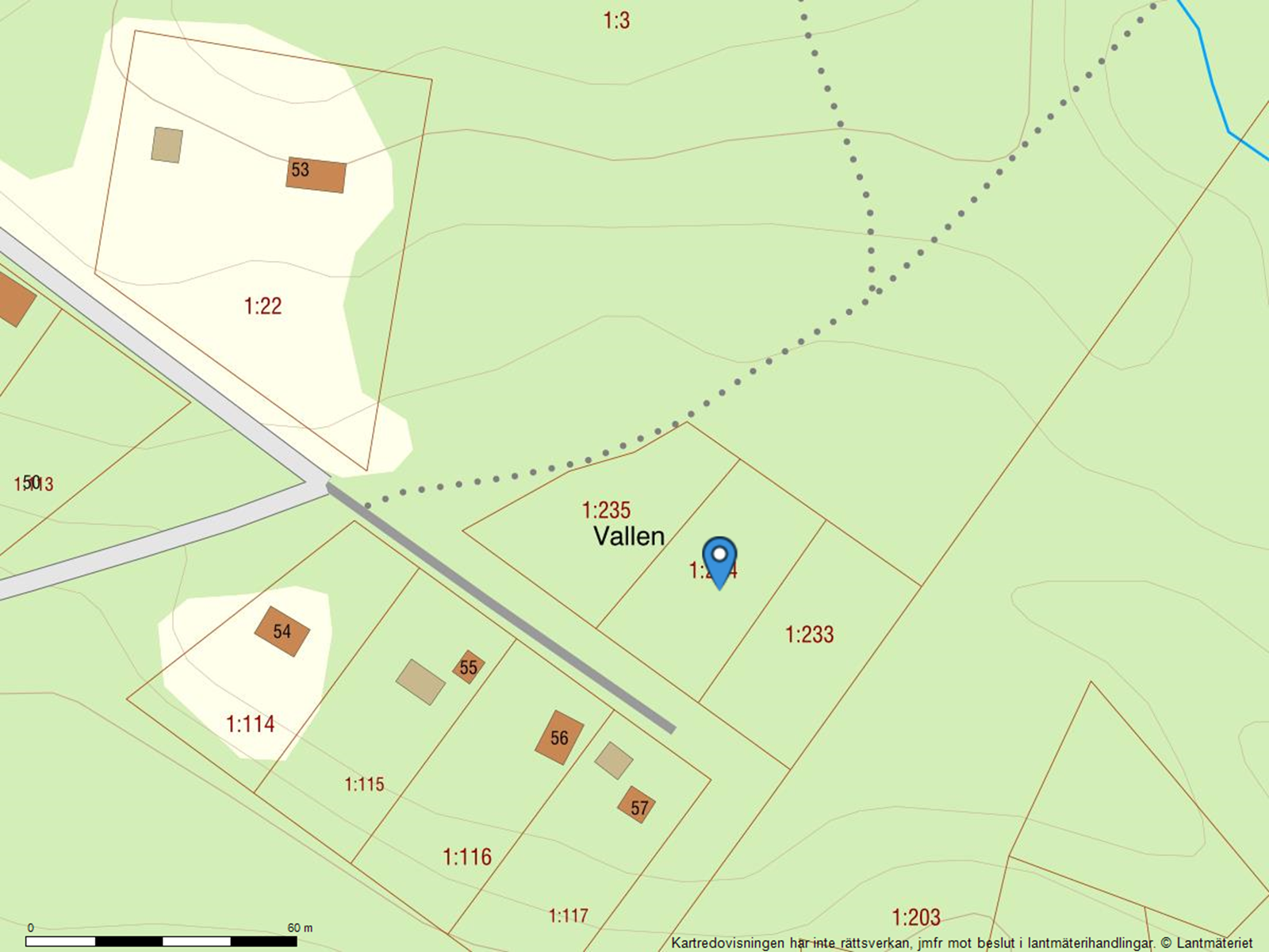 Fastighetskarta. Marsliden 1:234 - Bjurfors